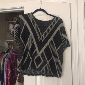 Cute knit short sleeve sweater